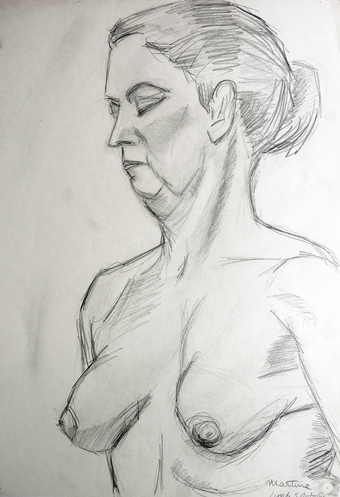 Martine Martine, Nu féminin en buste VII, 1963