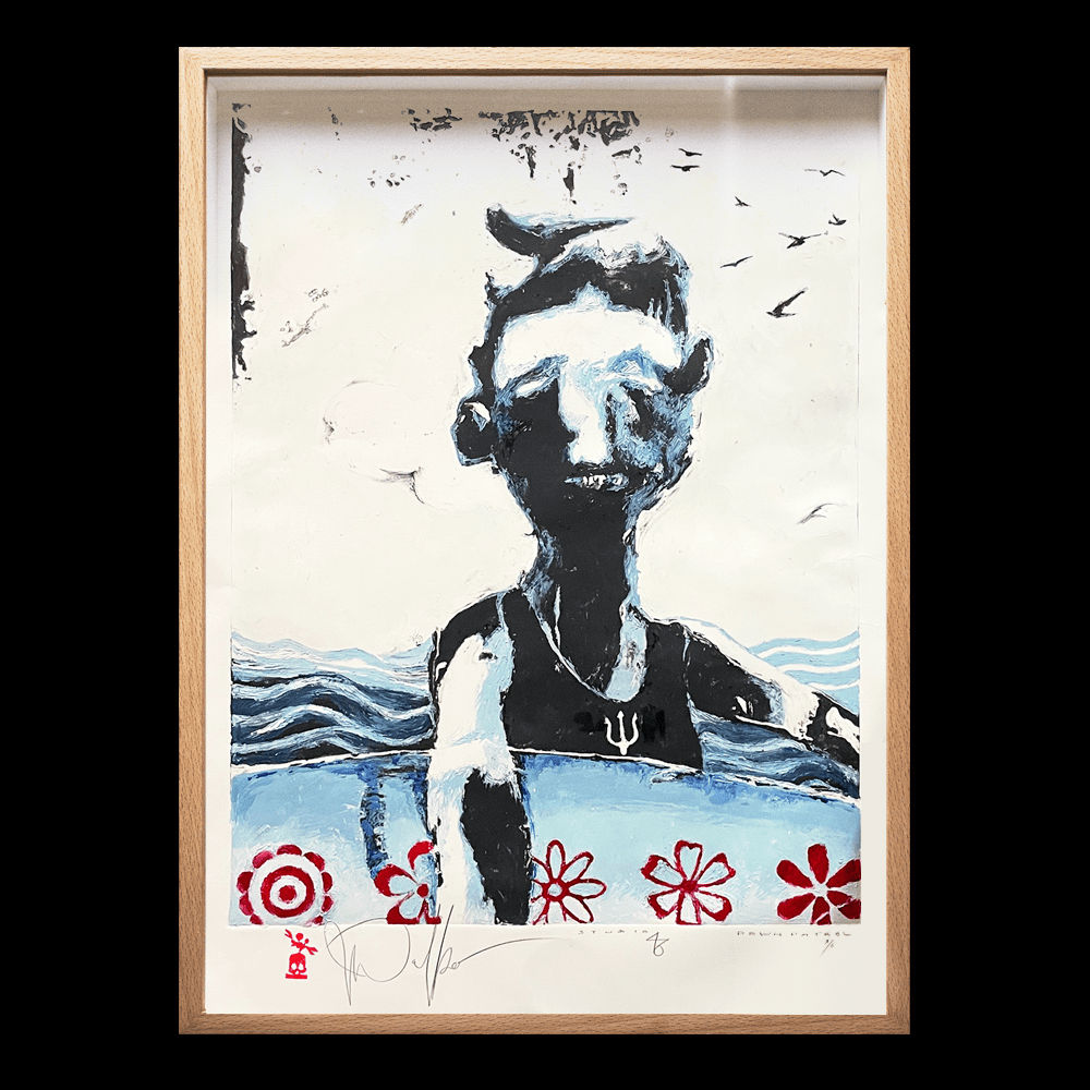 JJ Walker, Dawn patrol - Blue (framed), 2024