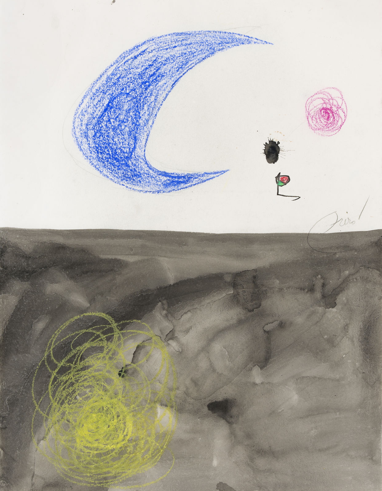 Joan Miró, Paysage dans la nuit, 1971/1976