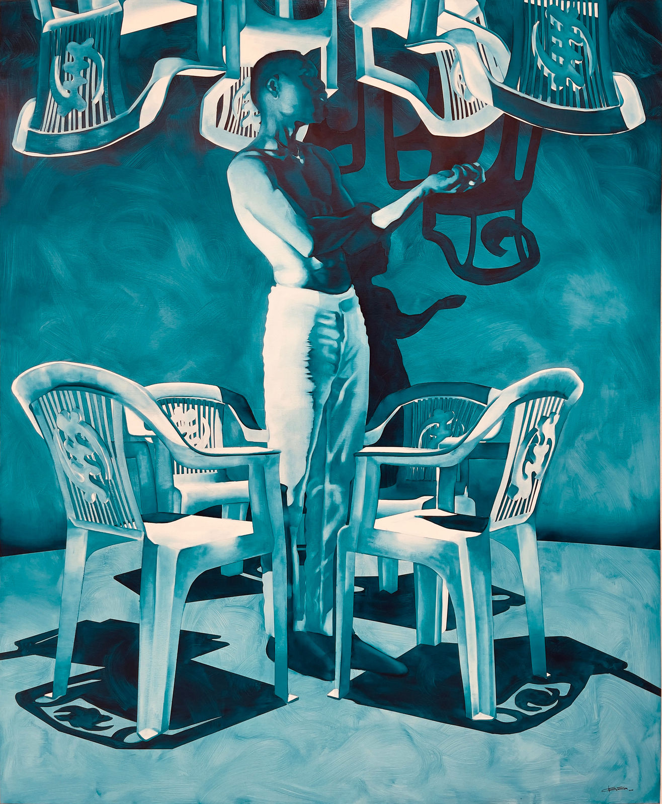 Joshua Oheneba-Takyi, Crystal Teal Monobloc, 2023