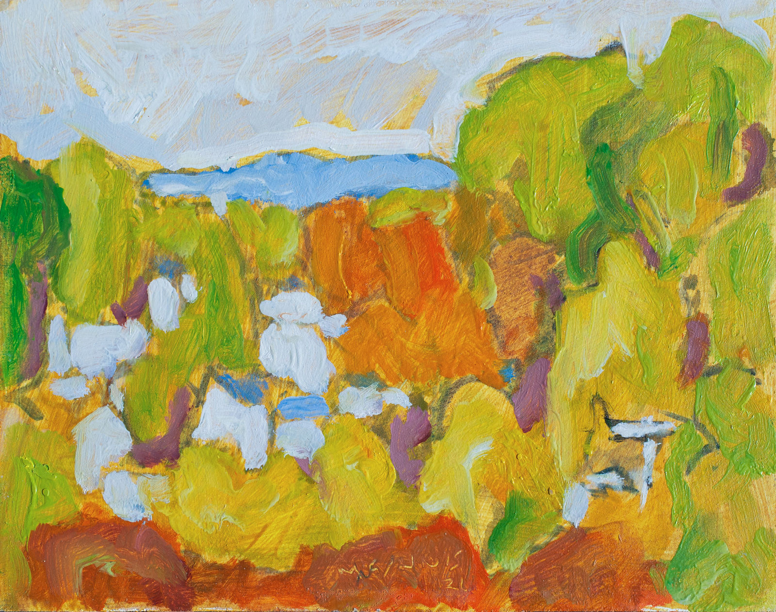 R.F.M. McInnis, Houses in the Trees, October, 2021