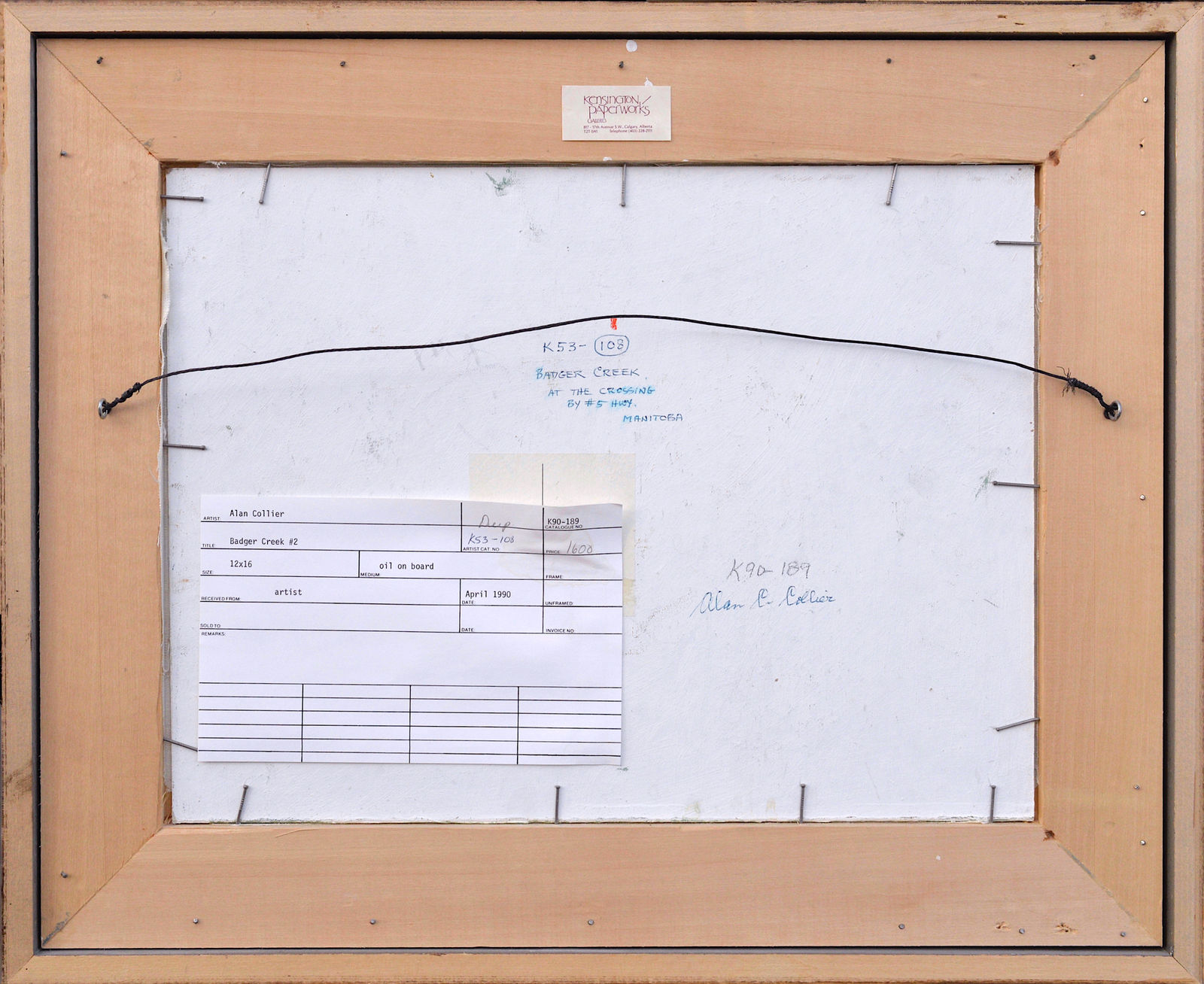 Alan Collier, Badger Creek #2, 1990