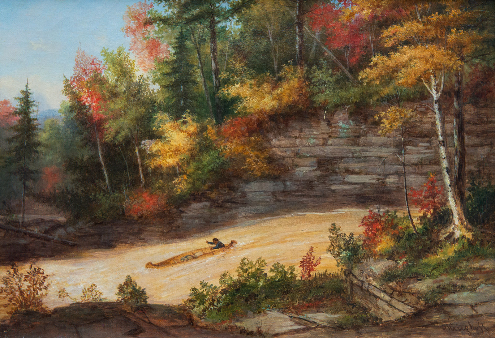 Cornelius Krieghoff, Shooting the Rapids