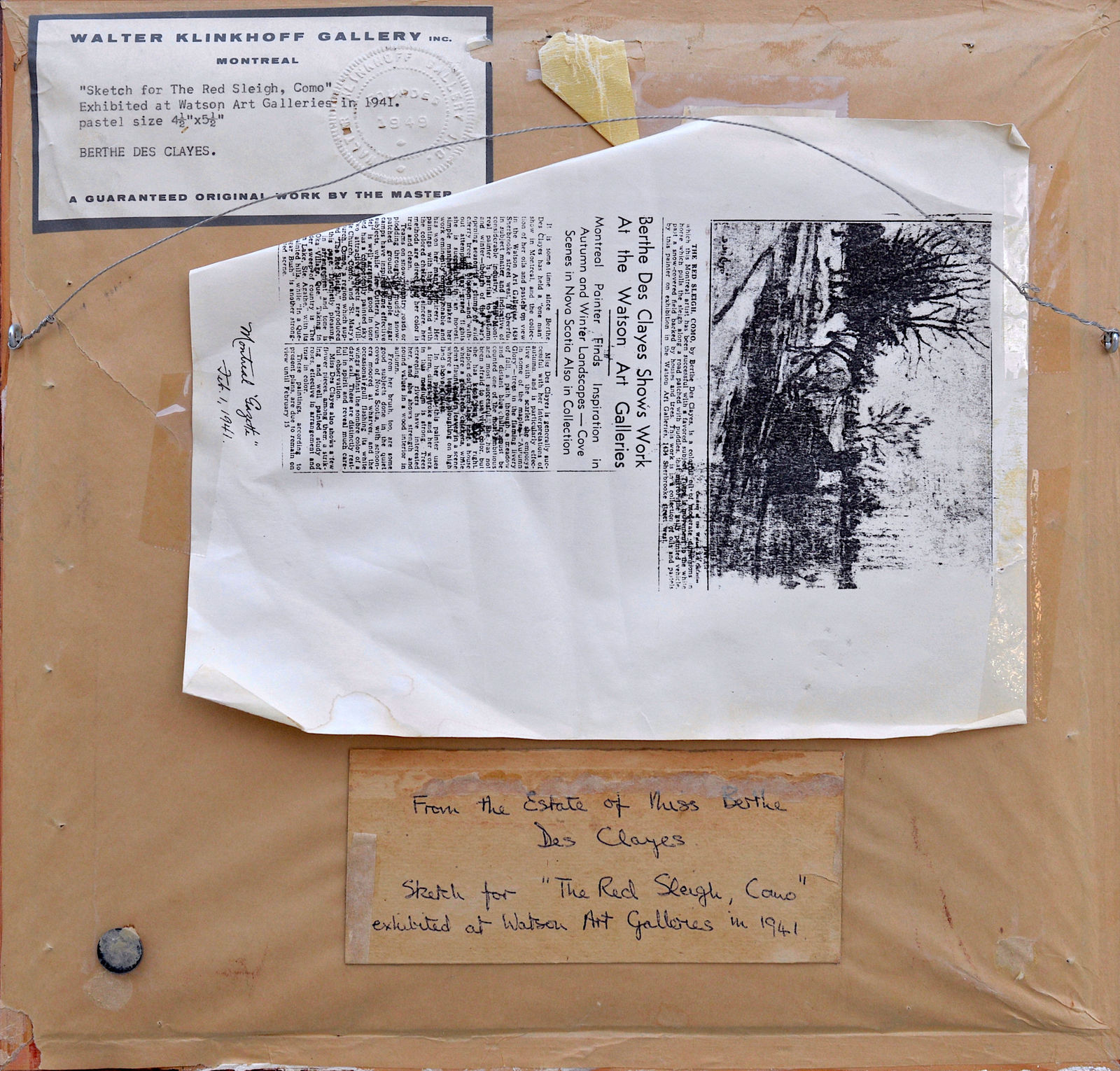 Berthe des Clayes, Sketch for the Red Sleigh, Como