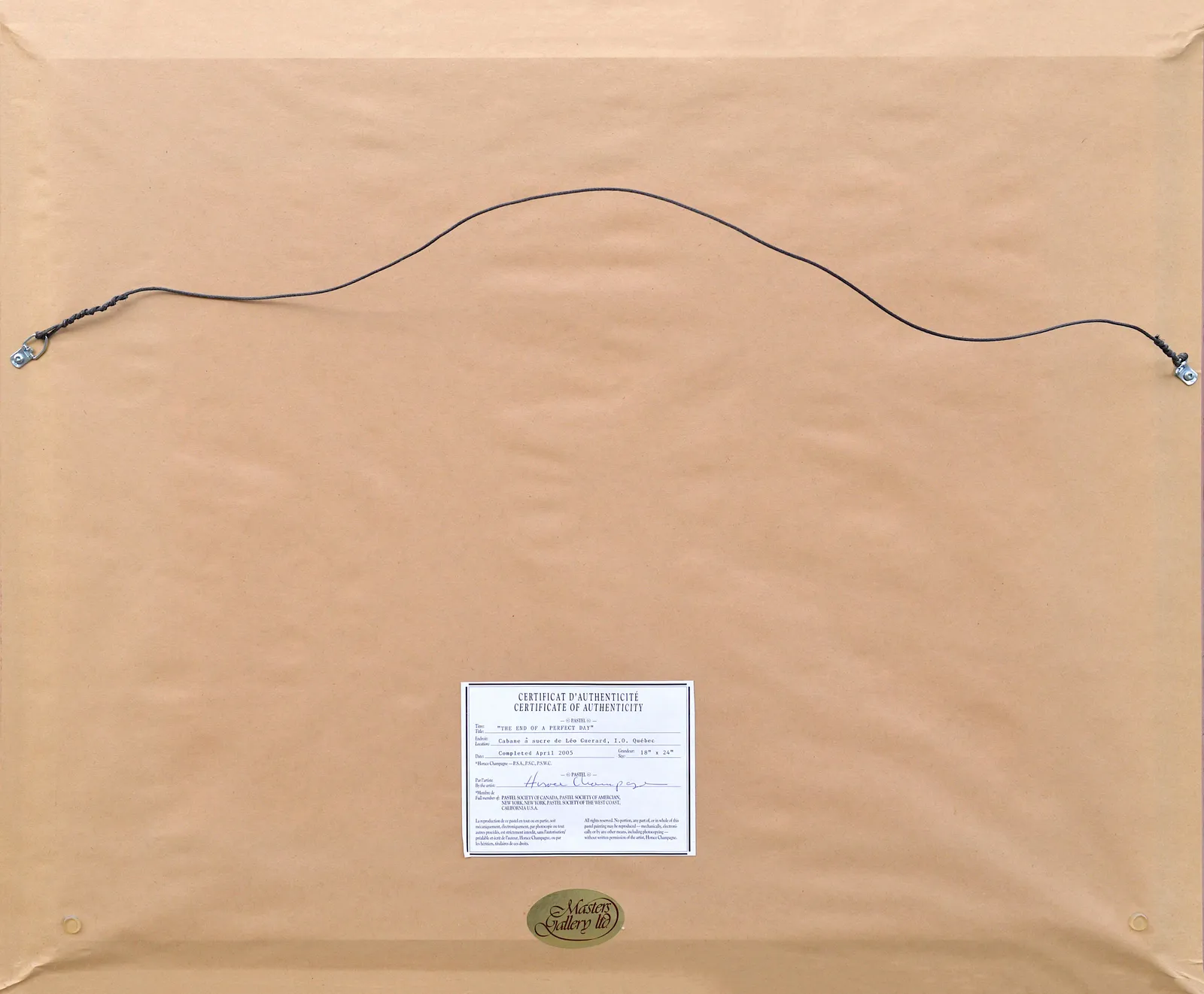 Horace Champagne, The End of a Perfect Day, 2005