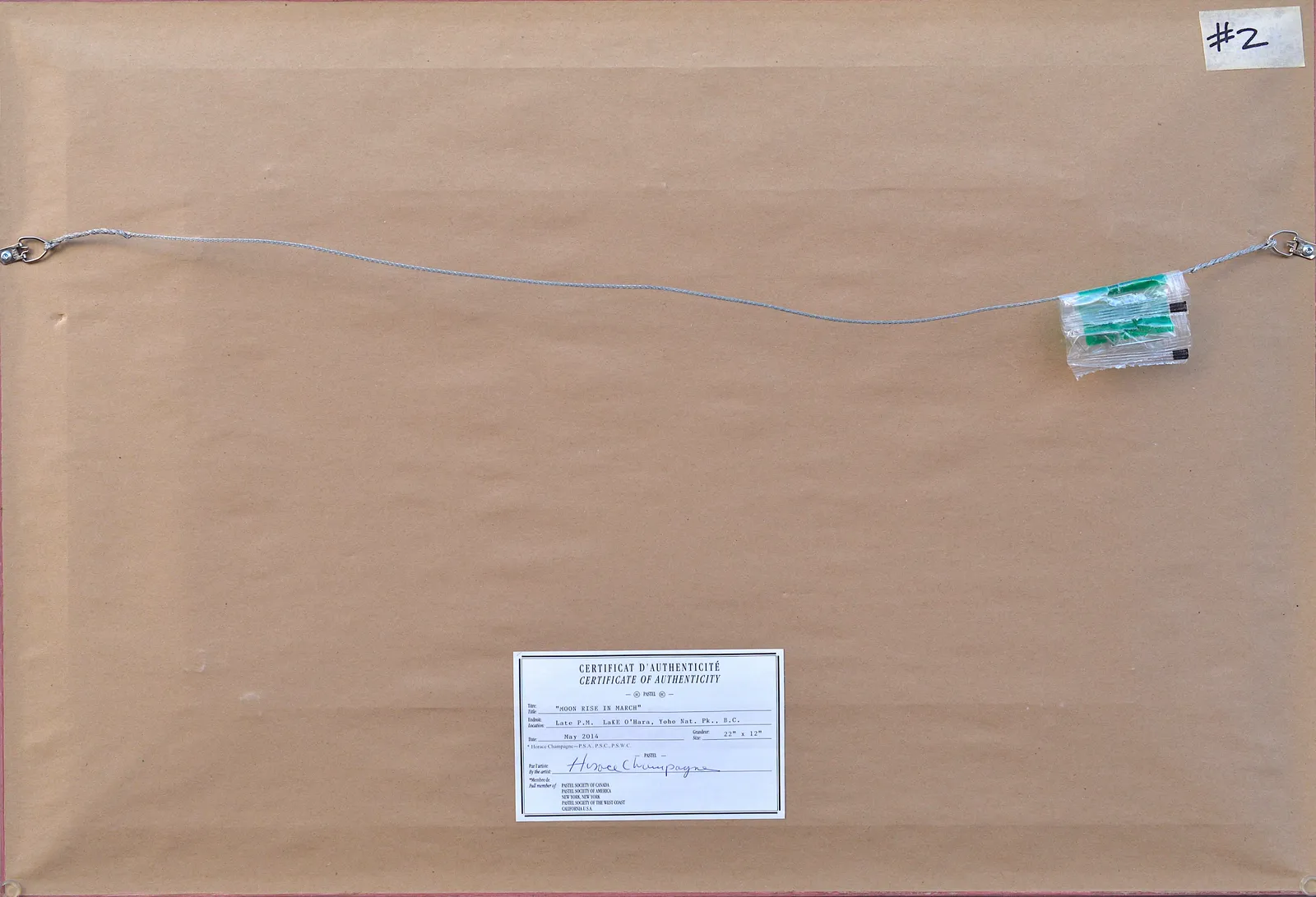 Horace Champagne, Moon Rise in March, Late P.M., Lake O'Hara, 2014