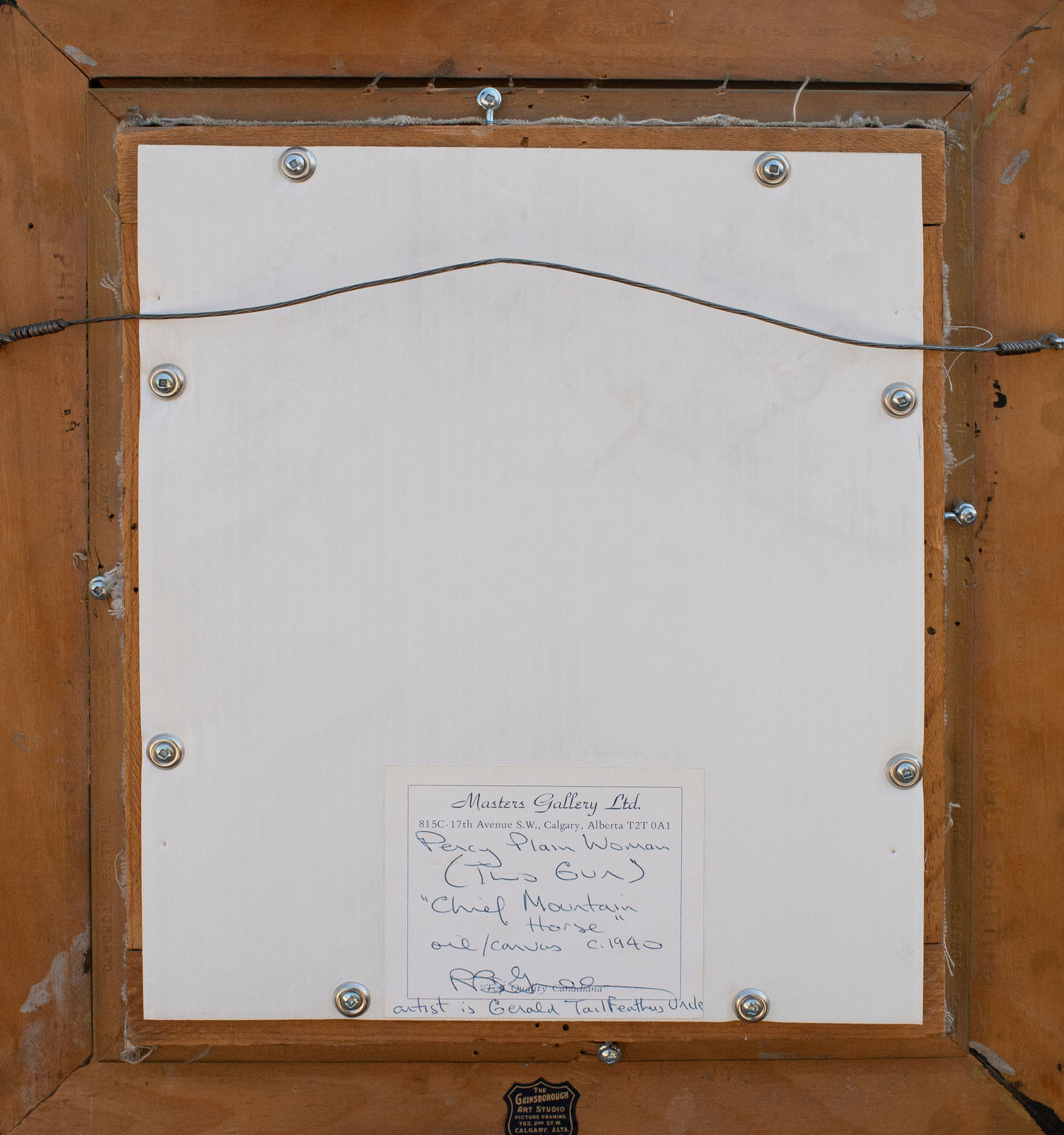 Two Gun (Percy Plainswoman), Chief Mountain Horse