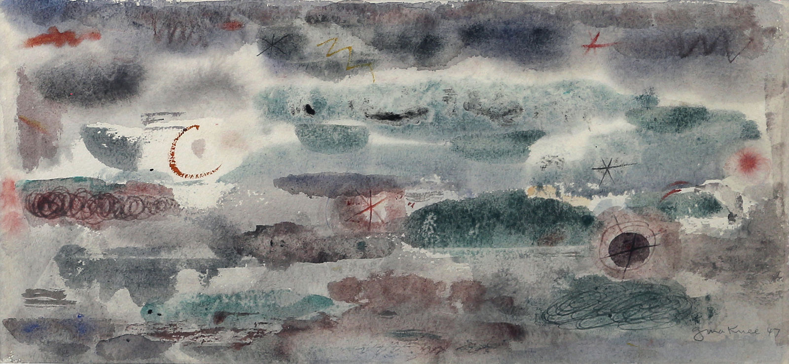 Gina Knee, Night (Over University Place), 1947