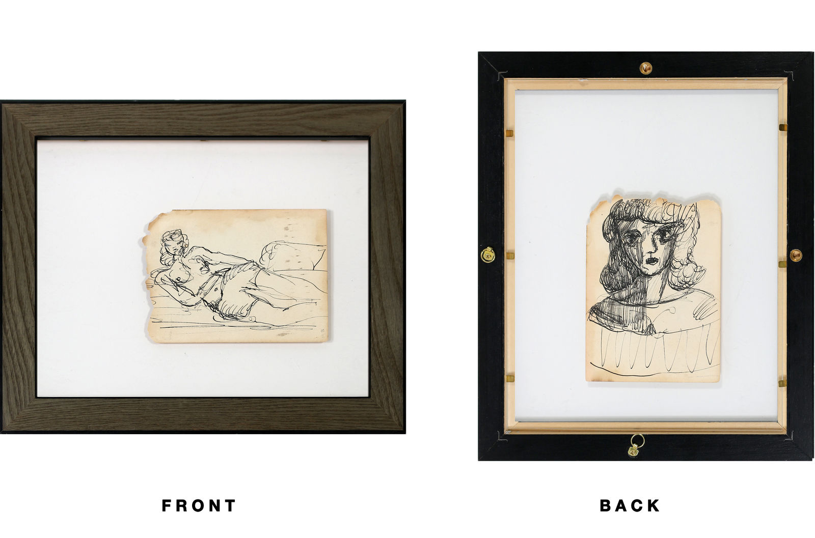 Alfred Morang, Reclining Lady/ Portrait of Lady