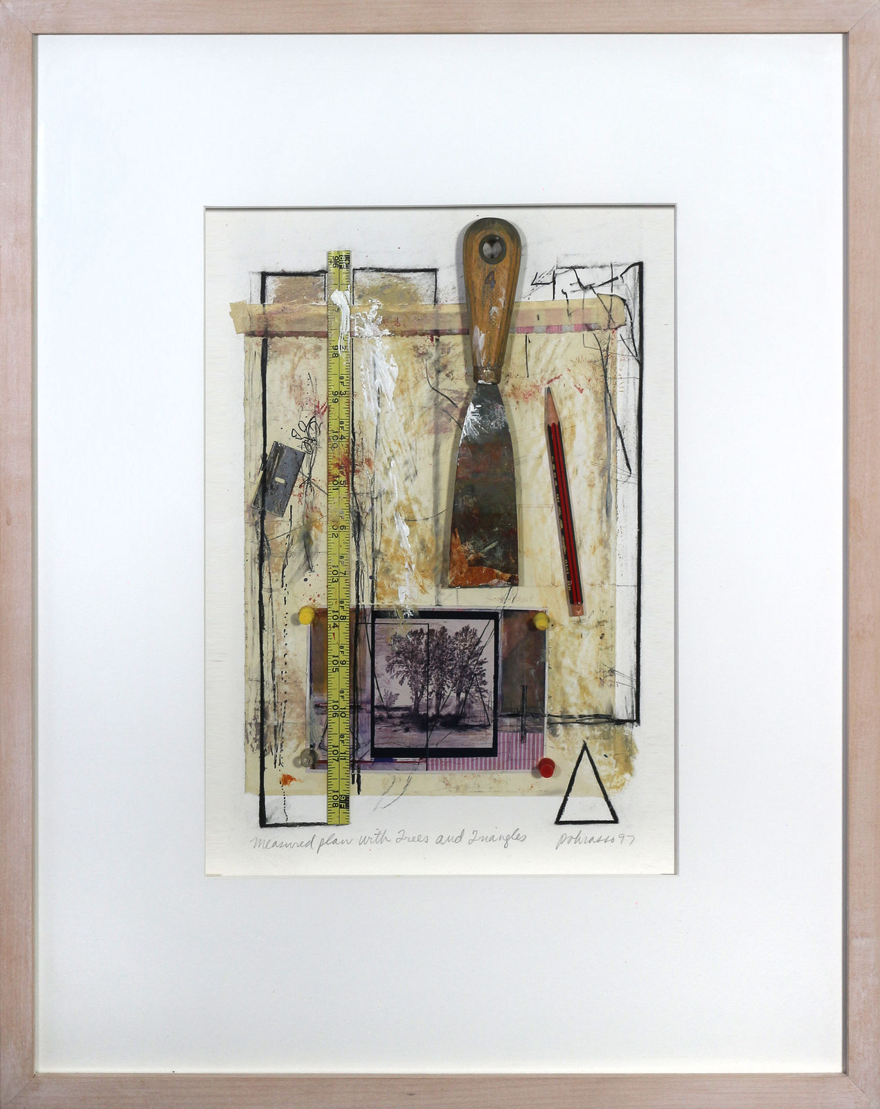 Ron Pokrasso, Measured plan w/Trees and Triangles, 1997