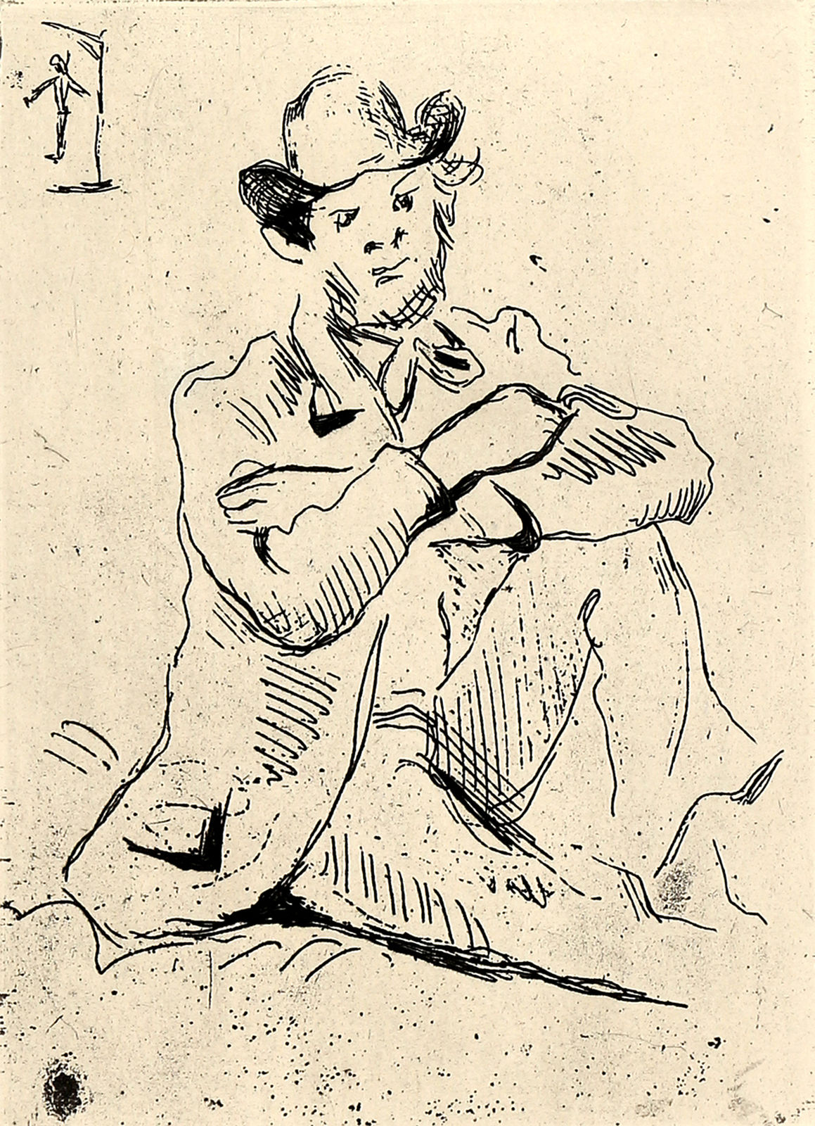 Paul Cezanne, Portrait of Guillaumin with a Hanging Man, 1873