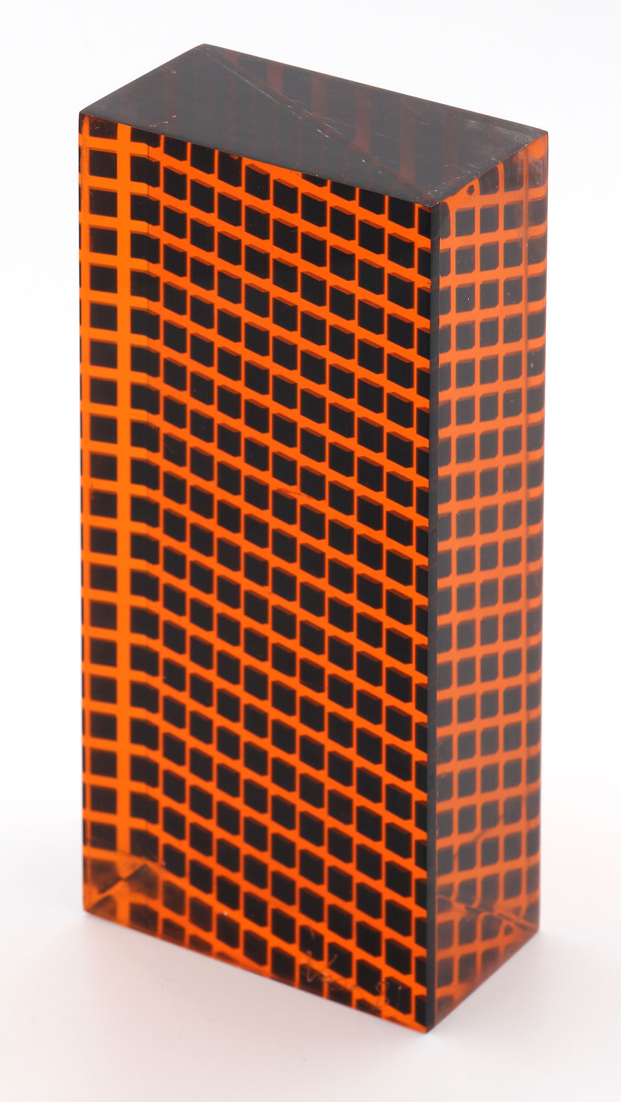 Vasa, Untitled (Orange and Black Grid), 1981