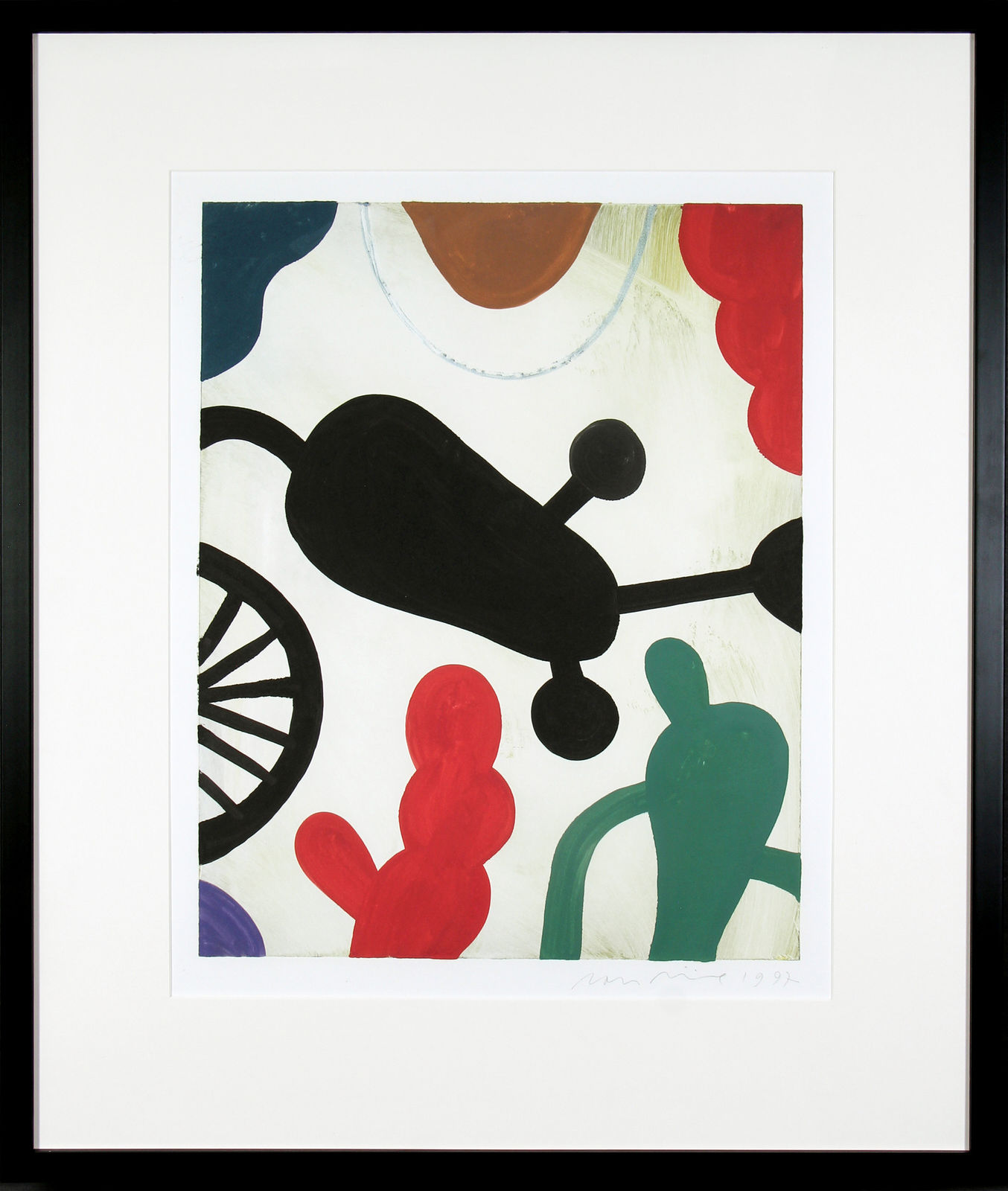 Dan Rizzie, Untitled (Forms in Black, Red and Green)), 1997