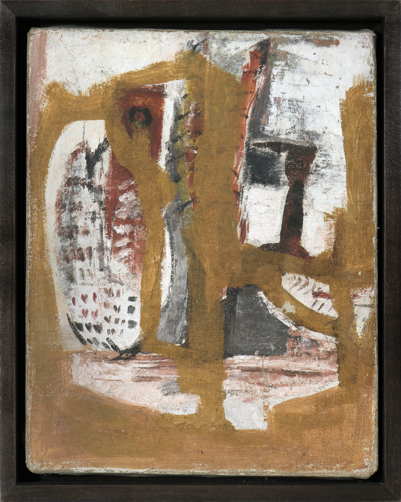 Gina Knee, Untitled (Ochre-White Abstract), ca. 1947