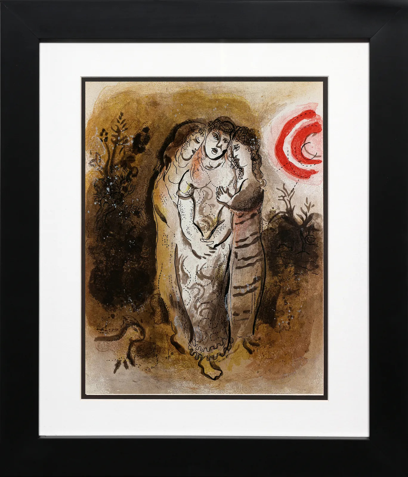 Marc Chagall, Noémi et ses Belles-Filles (Naomi and Her Daughters-In Law), 1960