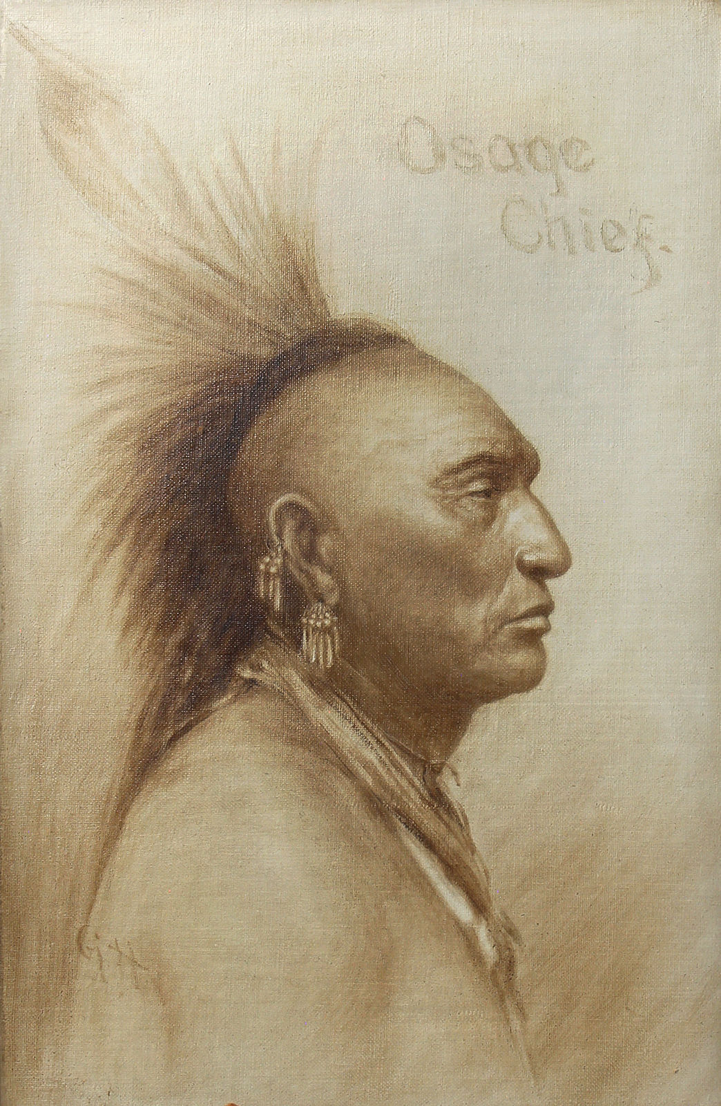 Grace Carpenter Hudson, Osage Chief, 1909