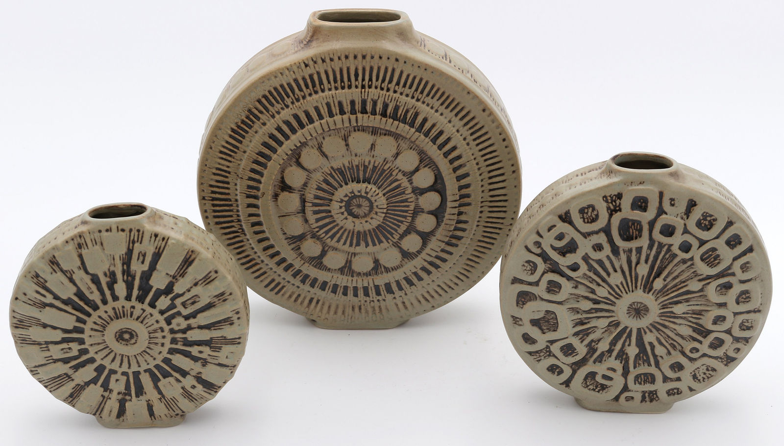 Unknown Artist, 3 Ceramic Vessels, n.d.