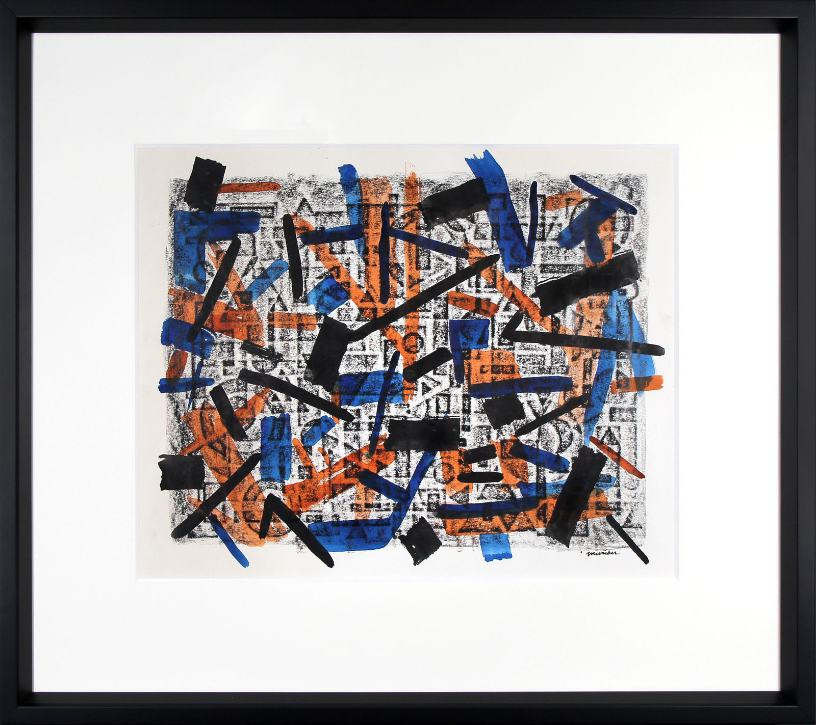 J. Jay McVicker, Untitled (Blue, Orange, Black Stripes), n.d.