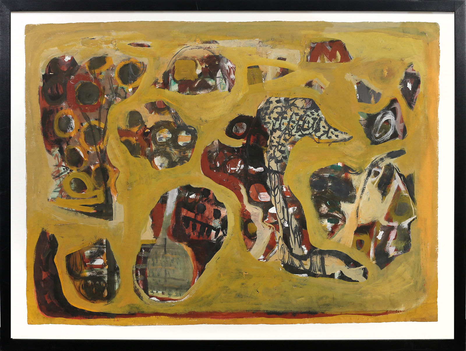 Gina Knee, Untitled (Yellow Abstract), 1945