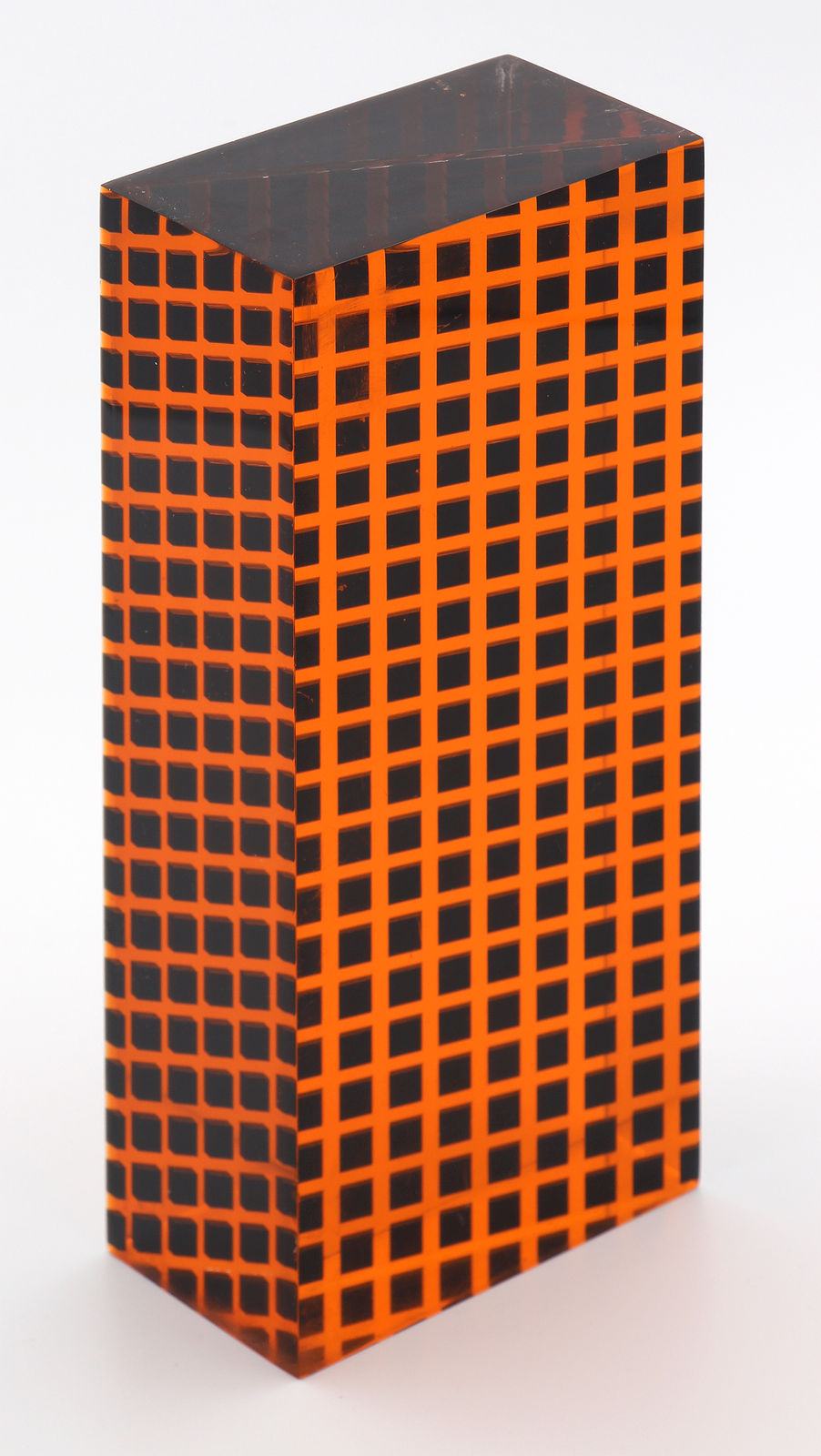 Vasa, Untitled (Orange and Black Grid), 1981