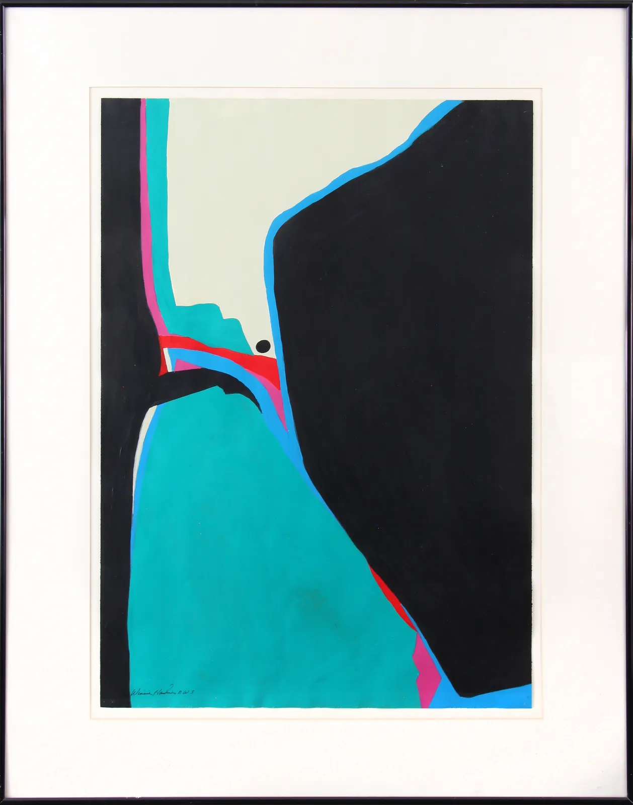 Winnie Hawkins, Untitled (Abstract Green and Black), n.d.