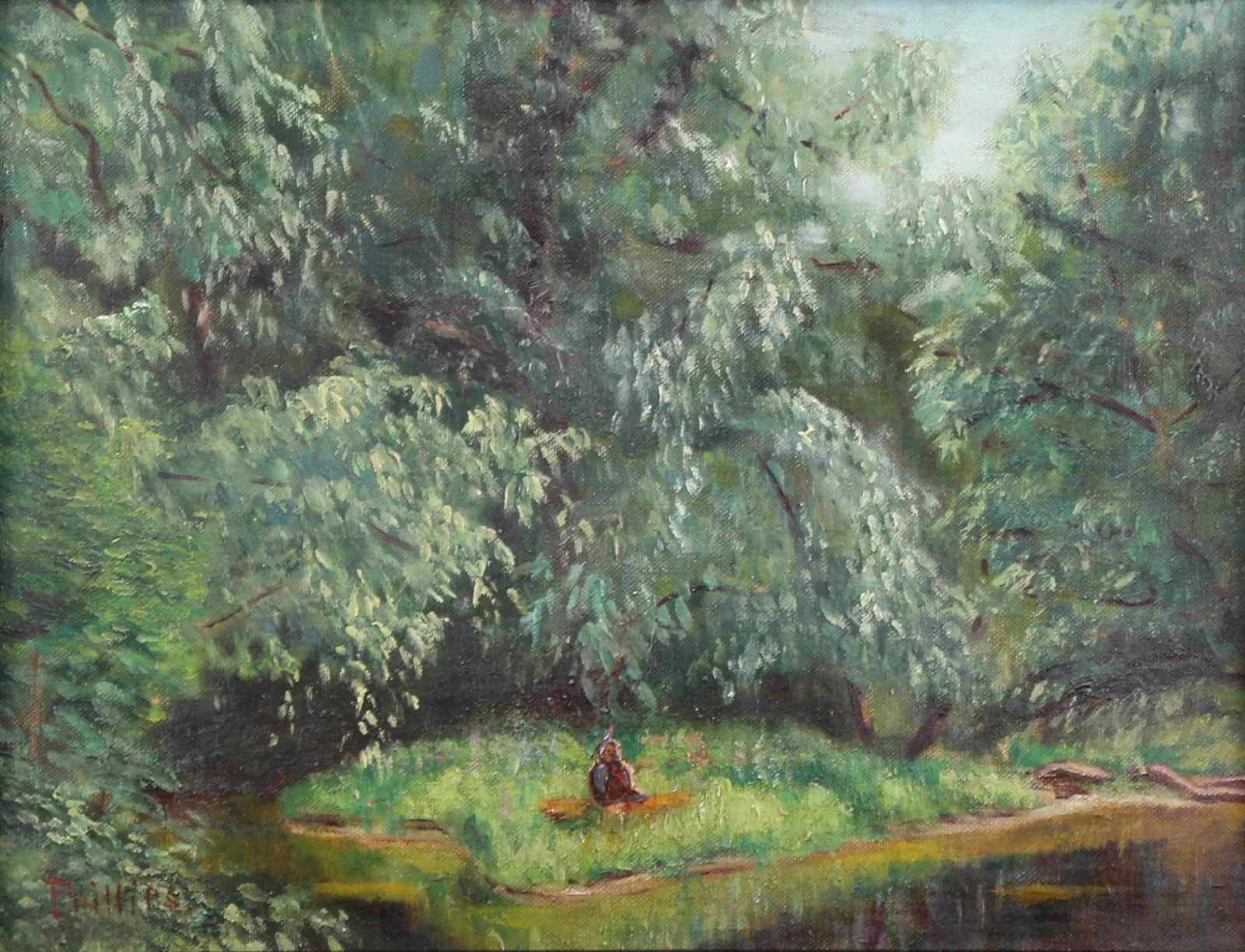 Bert Geer Phillips, Untitled (Figure by River), n.d.