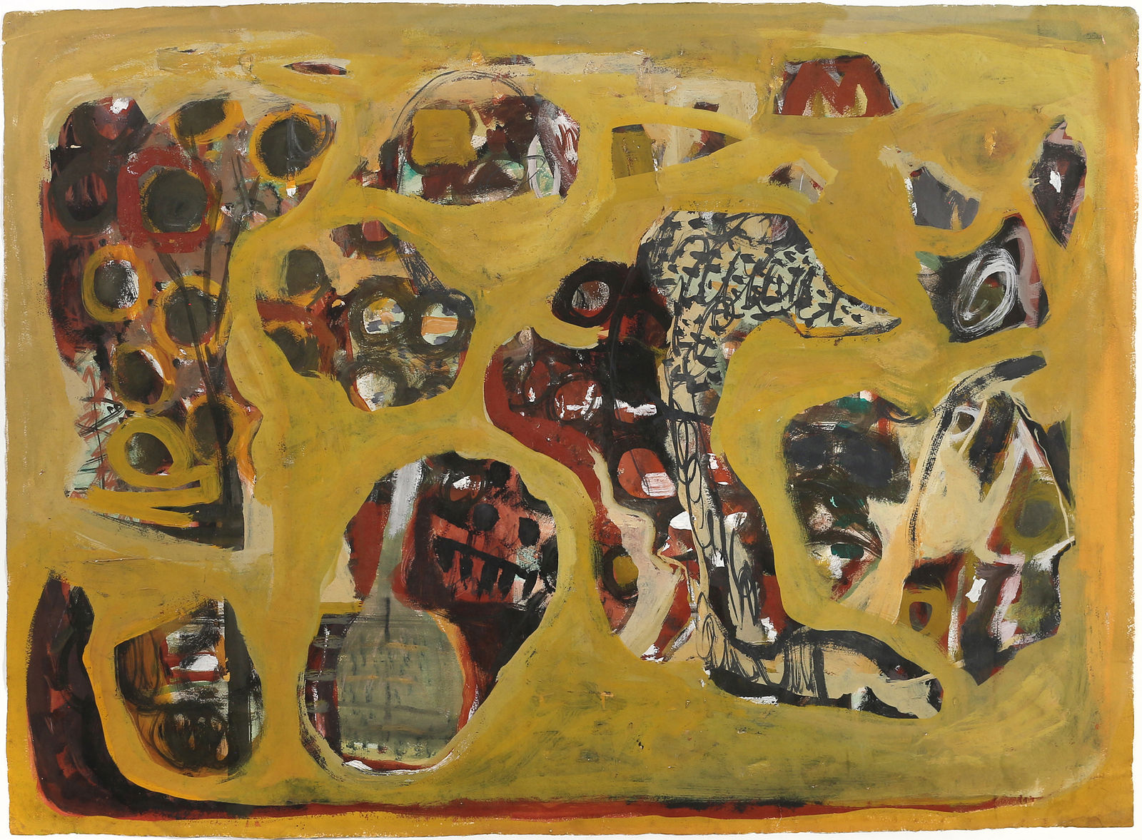 Gina Knee, Untitled (Yellow Abstract), 1945