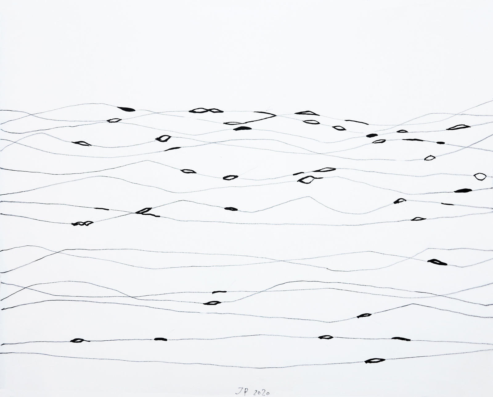 Jürgen Partenheimer, Gewebte Zeit. 100 Poets #87 Saiokuken Socho, 2020