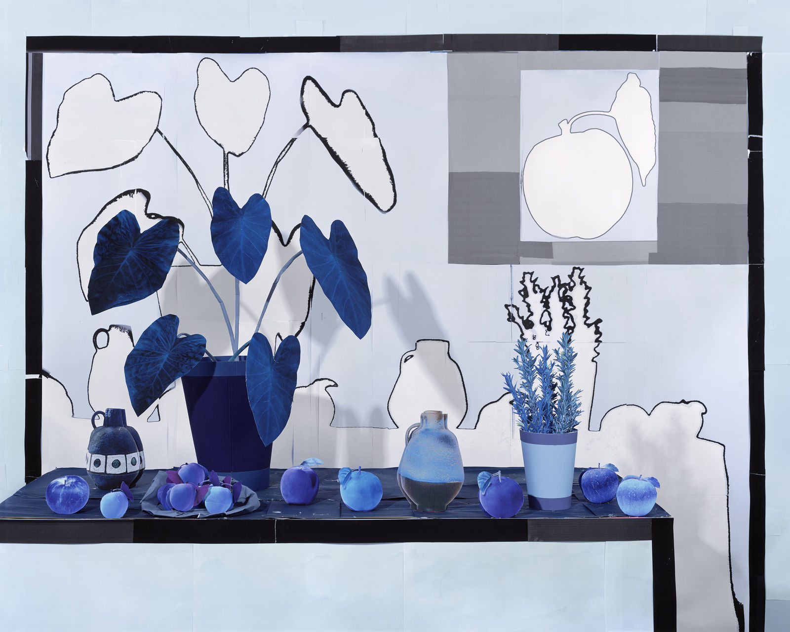Daniel Gordon, Apples and Apricots in Blue, 2018