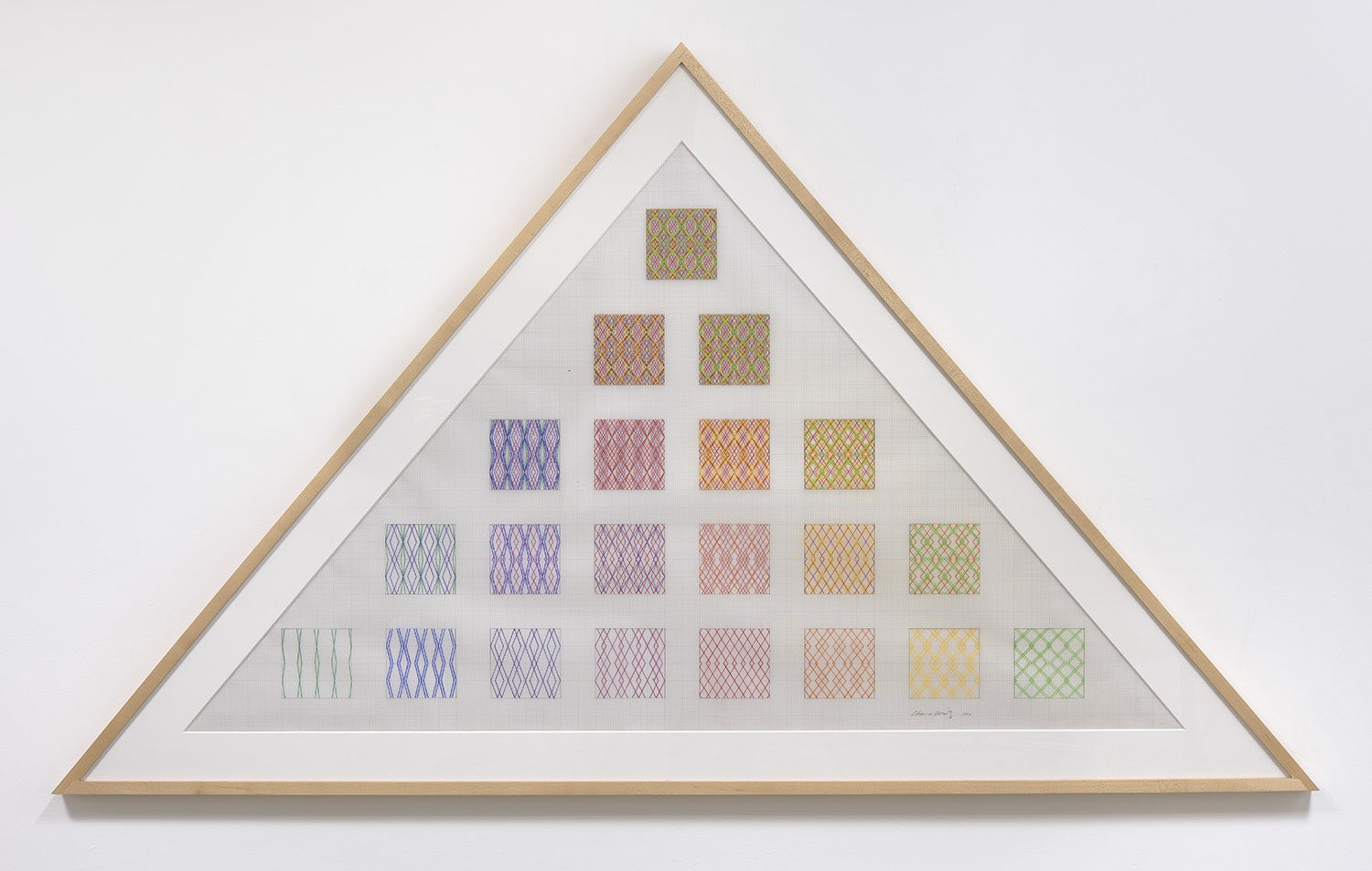 Channa Horwitz, Triangle/Color, 1982