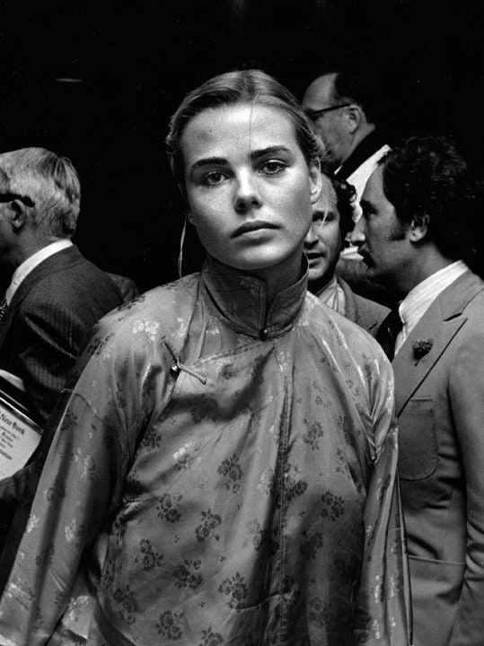 Ron Galella, Margaux Hemingway at the Straw Hat Awards, New York, May 29, 1975