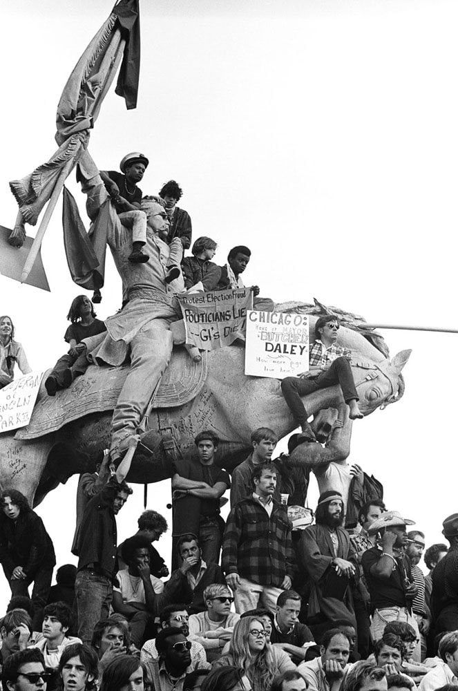 Howard L. Bingham, Democratic Convention, Grant Park, Chicago, 1968