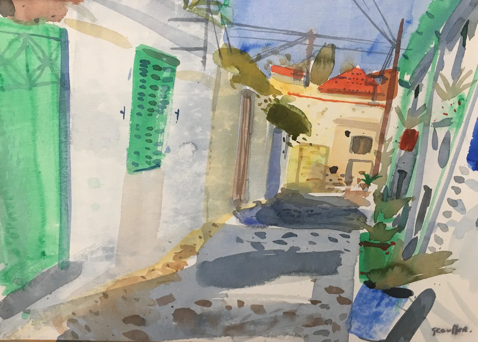 Glen Scouller RSW RGI, Omodos, Cyprus