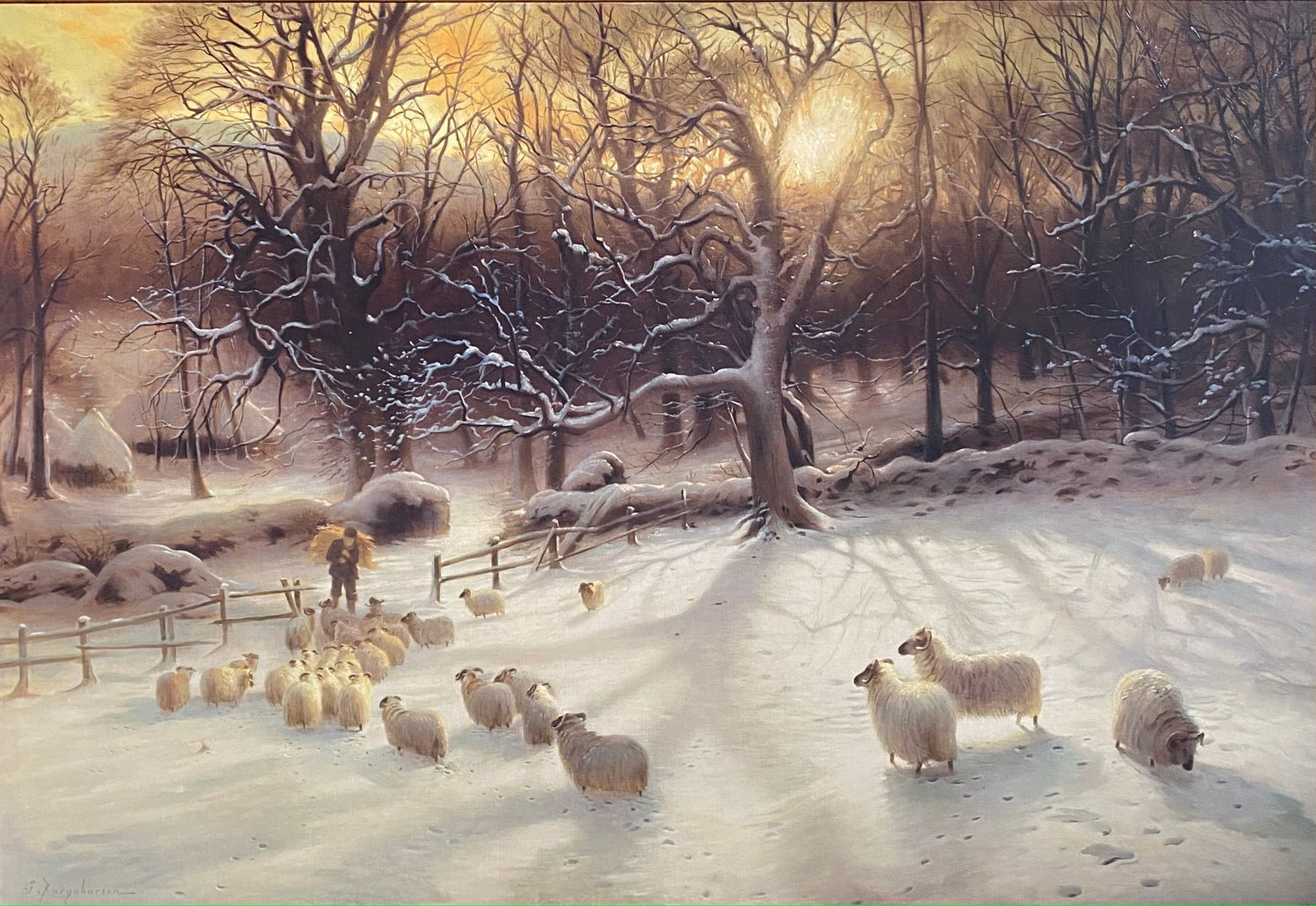 Joseph Farquharson RA, The Shortening Winter's Day is near a Close