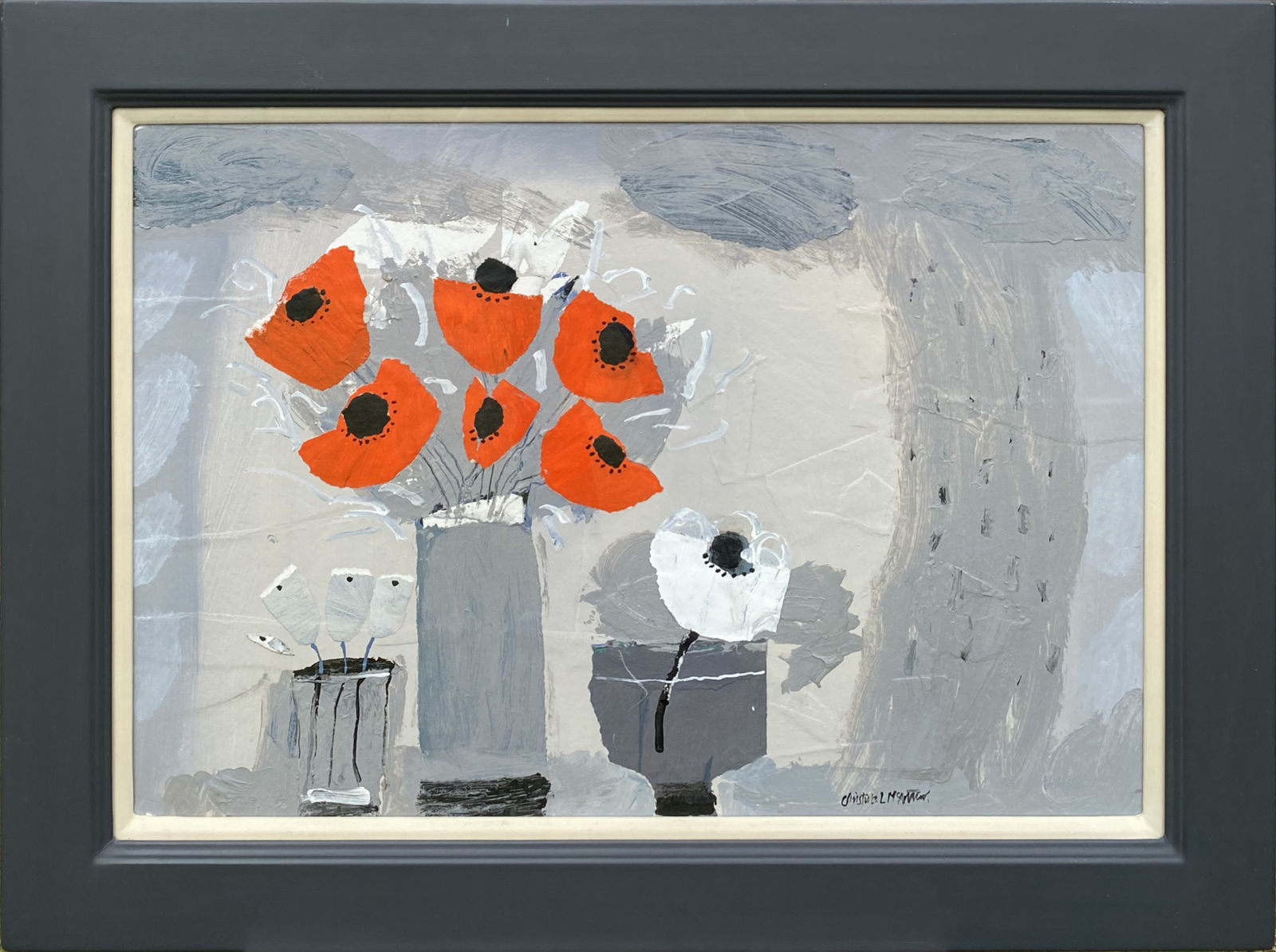 Christine L McArthur RSW RGI, Red Poppies