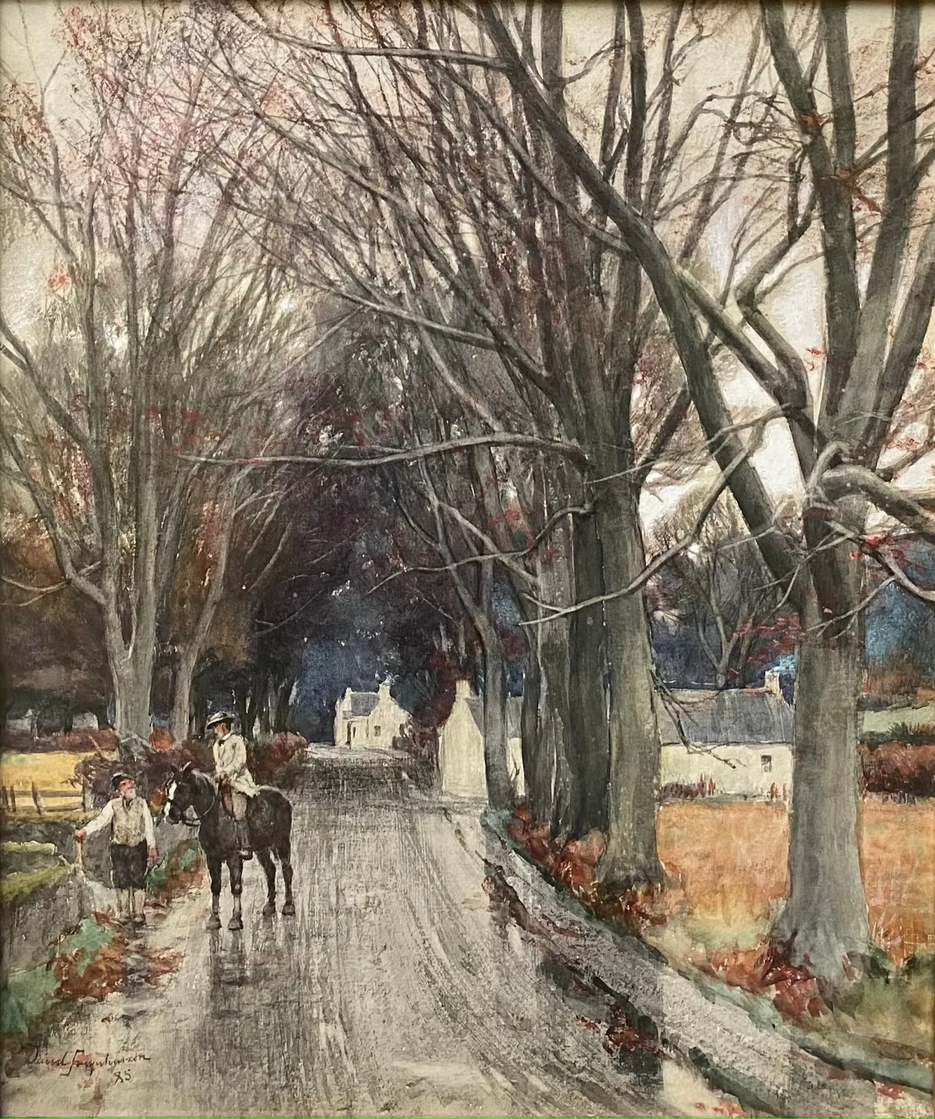 David Farquharson ARA ARSA RSW ROI, A Country Lane