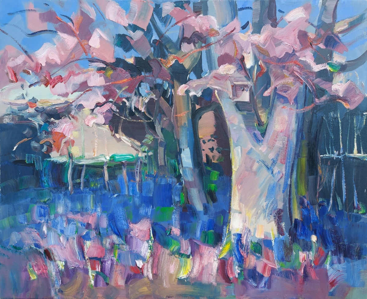 James Fullarton, Bluebells and Cherry Blossom