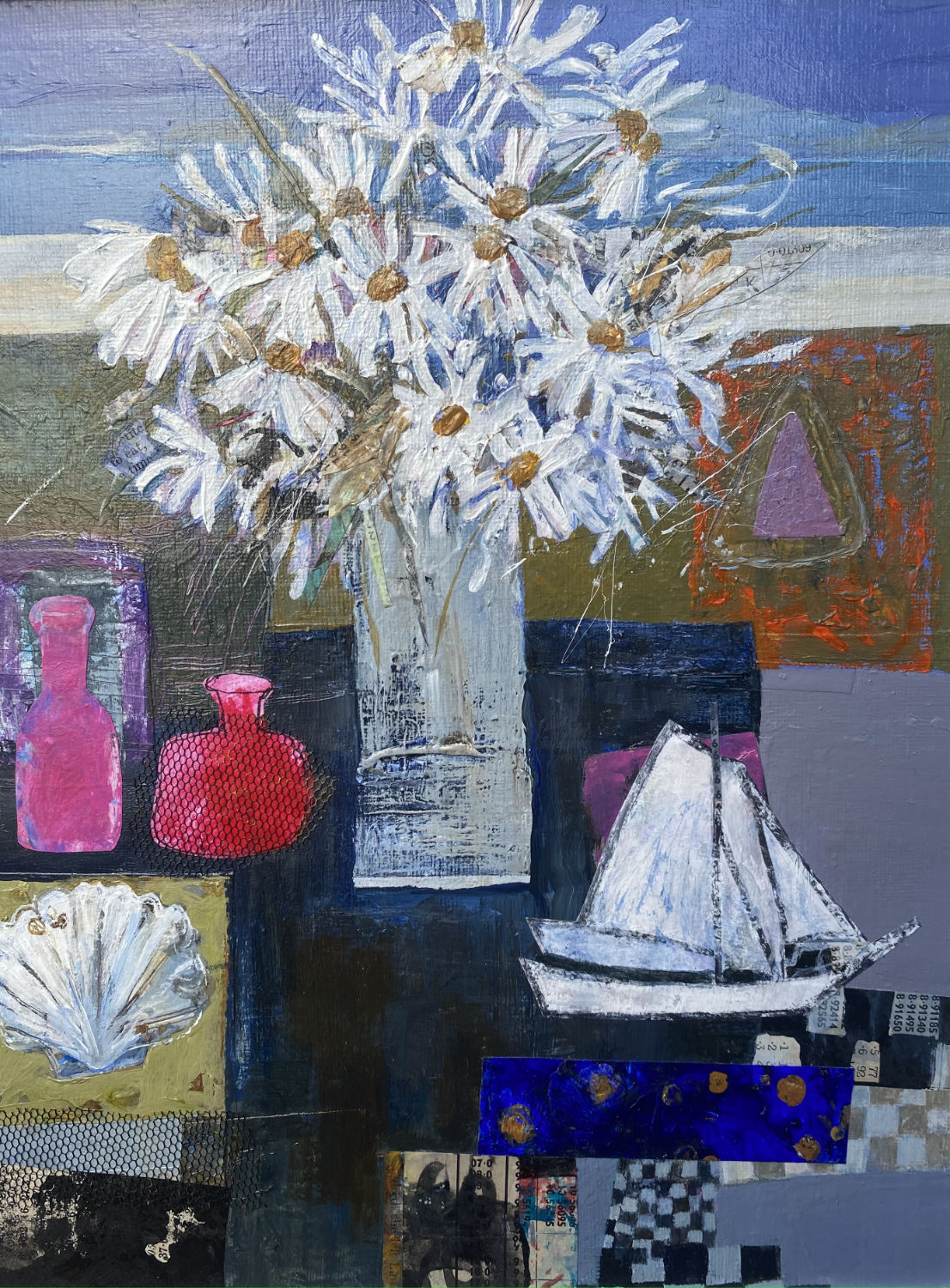 Carolyn Rockwood, Sea Table with Shell and Boat