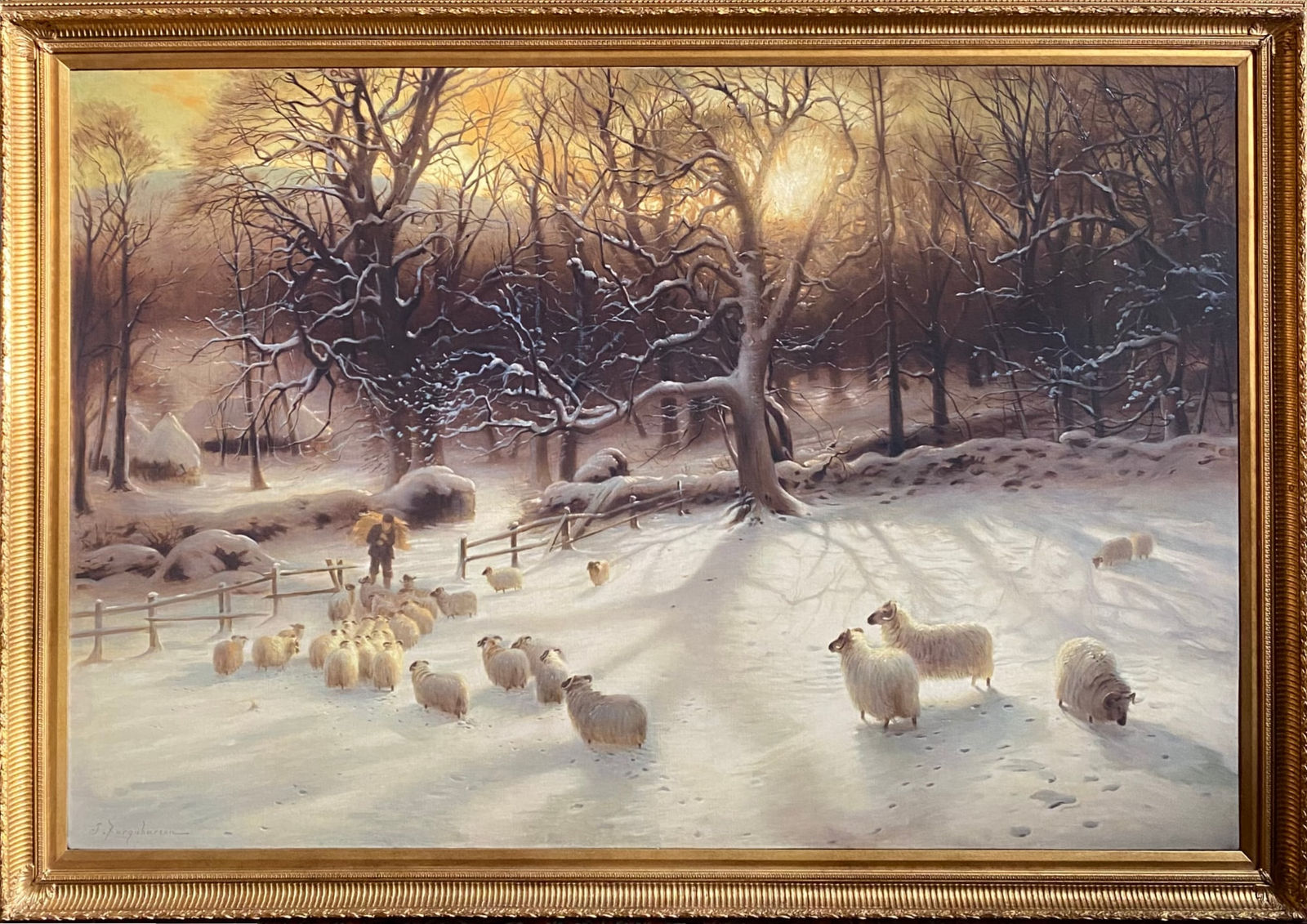 Joseph Farquharson RA, The Shortening Winter's Day is near a Close