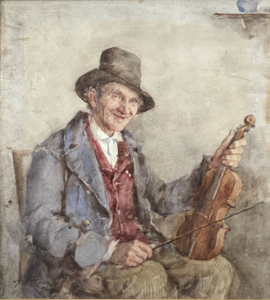 Henry Wright Kerr RSA RSW, The Irish Fiddler