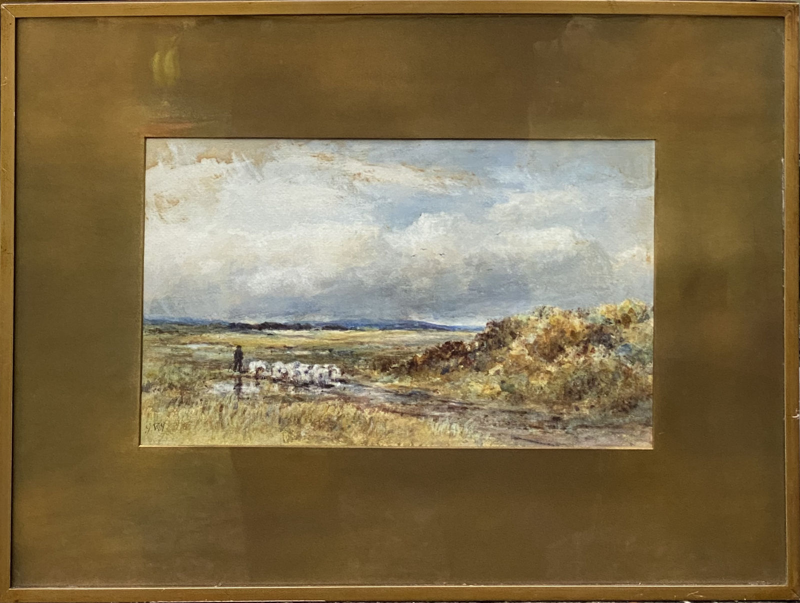 George Russell Gowans RSW, Shepherd and Flock