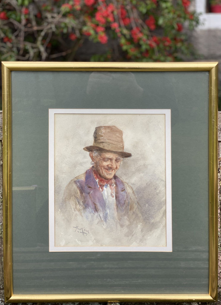 Henry Wright Kerr RSA RSW, Study of a Happy Man