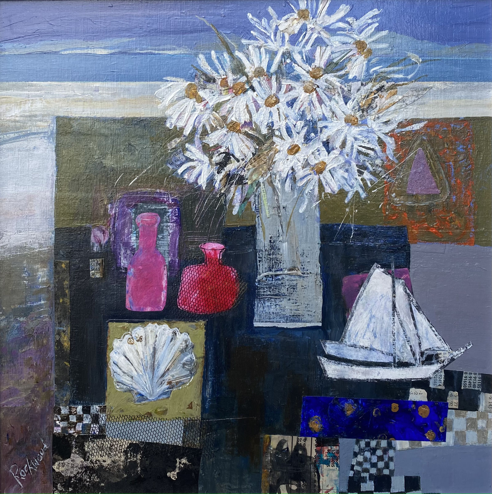 Carolyn Rockwood, Sea Table with Shell and Boat