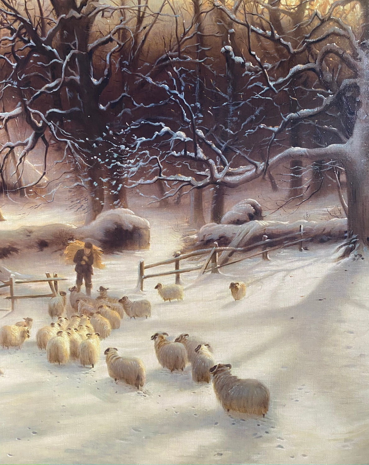 Joseph Farquharson RA, The Shortening Winter's Day is near a Close