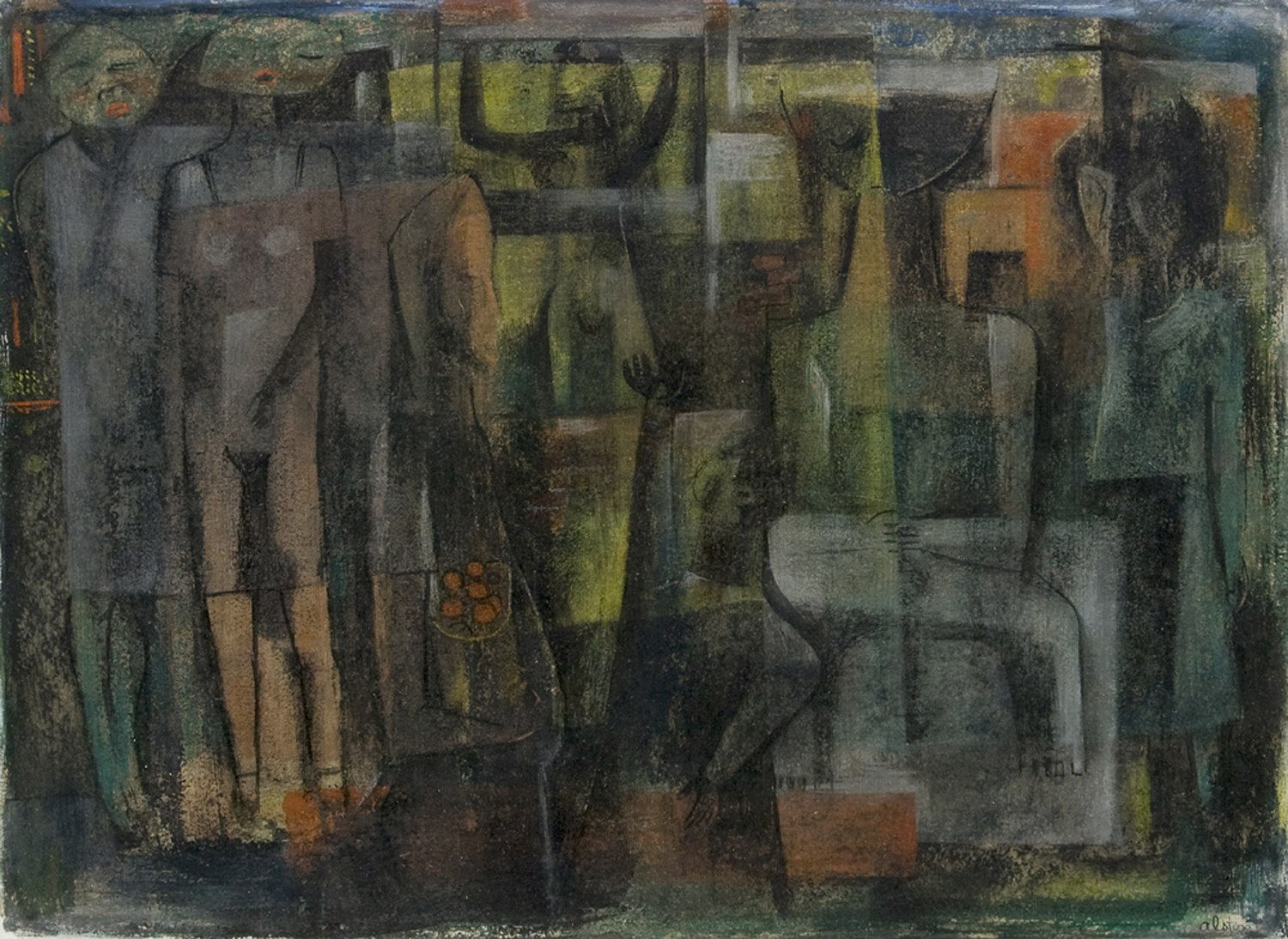 Charles Alston, Untitled (Abstract Figures), circa 1949