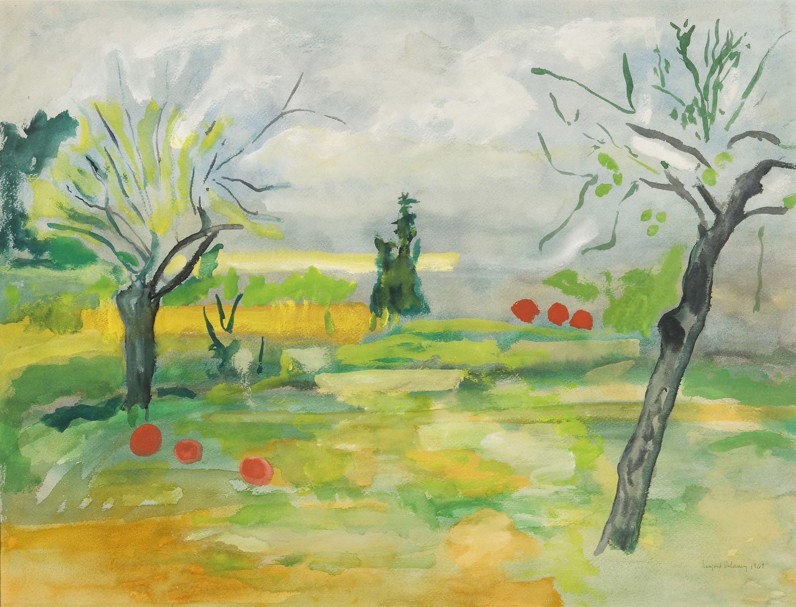 Beauford Delaney, Untitled (French Landscape), 1969