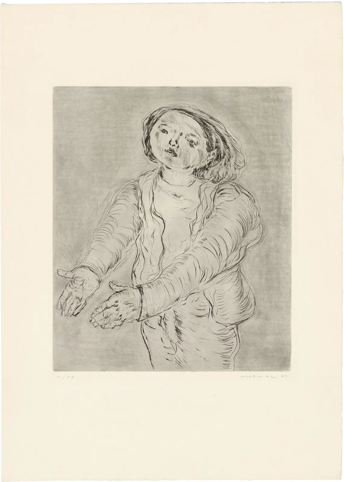 Marwan, Junge mit ausgestreckten