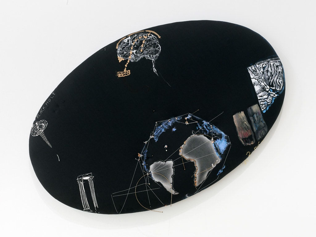 Anna Bella Geiger, EW18 com a teoria do Black Hole e pés descalços, from the series Macios, 2018