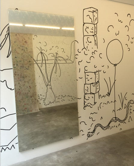 Natalie Häusler, Small birds fly in and out / as they please. / That’s the one big advantage. / We fit through the mesh, 2015