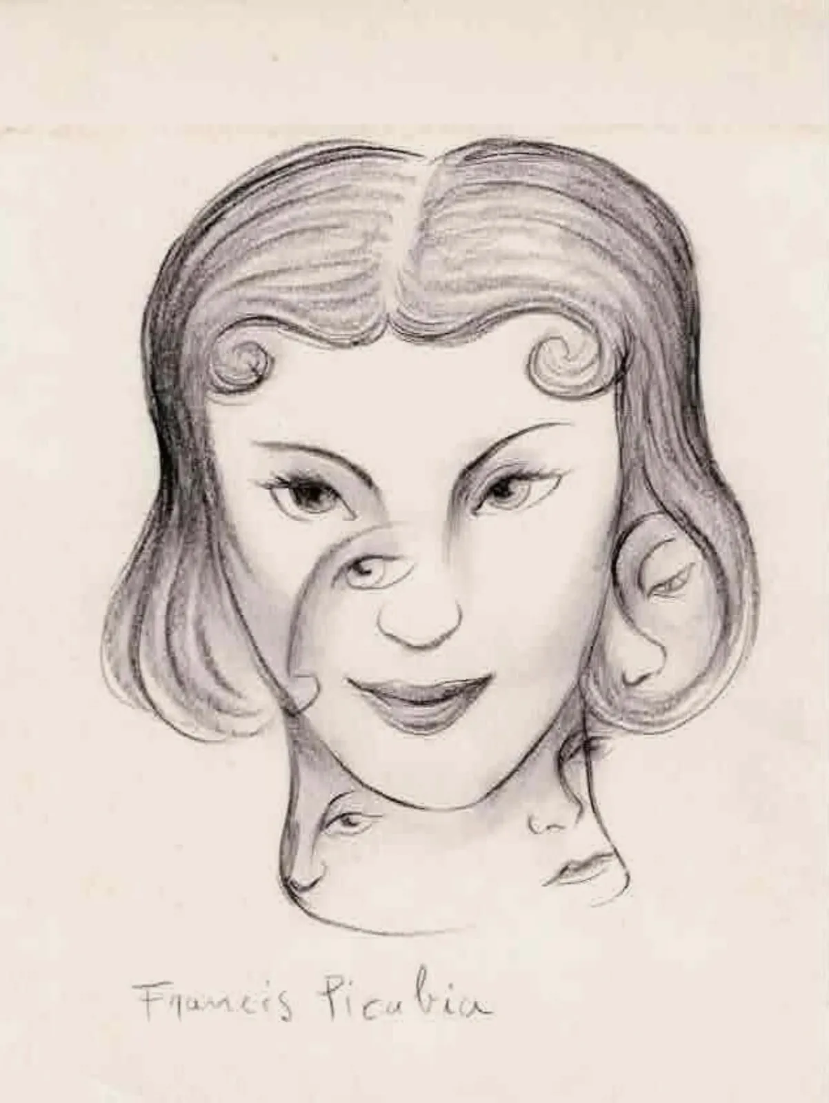 FRANCIS PICABIA, Tête de femme, ca. 1947